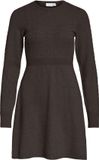 VILA VIKERRY O-NECK L/S CABLE KNIT DRESS NOOS Dames Mini jurk XS Coffee Bean