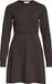VILA VIKERRY O-NECK L/S CABLE KNIT DRESS NOOS Dames Mini jurk XS Coffee Bean