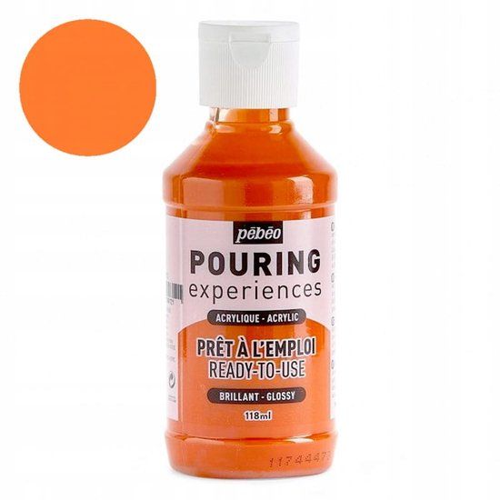 Pebeo Pouring Experiences Acrylverf 118ml - Oranje