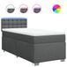 vidaXL Boxspringbed met matras, donkergrijs, 90x200 cm, gestoffeerd
