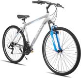 BAMCBASE Vélo tout terrain - 29 Pouces - 21 Vitesses - VTT semi-rigide pour Hommes & Femmes - Freins en V - Gris