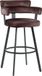 LABEL51 Bardio Barkruk - Bruin - Velvet - Hoog - Met Armleuning