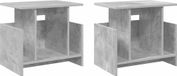 Support TV Bol 2 pièces Béton Gris Bois traité