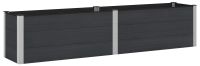 vidaXL Verhoogde plantenbak, zwart, 250 x 50 x 54 cm, gemaakt van WPC en aluminium