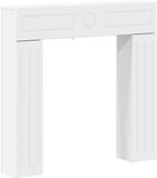 vidaXL Façade de cheminée blanc 102 x 18 x 100,5 cm Bois traité