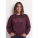 STREET ONE Sweatshirt aubergine / oudroze / wijnrood