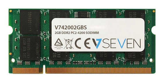 V7 2GB DDR2 PC2-4200 533Mhz SO DIMM Notebook Memory Module - V742002GBS