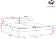 vidaXL - LED - opbergbed - met - matras - Blauw - 200 - x - 200 - cm - Stof
