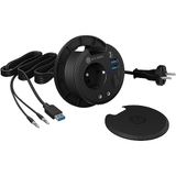ICY BOX Tafelhub met SD/microSD-kaartlezer, 2X Type-A, USB-C, 2X 3,5 mm audio, IB-HUB1430-CR, 80 mm