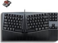 Perixx Periboard-335BR Bedraad Ergonomisch Compact Gesplitst Toetsenbord - Mechanisch toetsenbord TKL - Low profile Brown Switches - Programmeerbaar