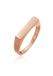 Elli - Ring - Dames Zegel Hoekig Geo Ontwerp Basis in 925 Sterling Zilver - Roségoud