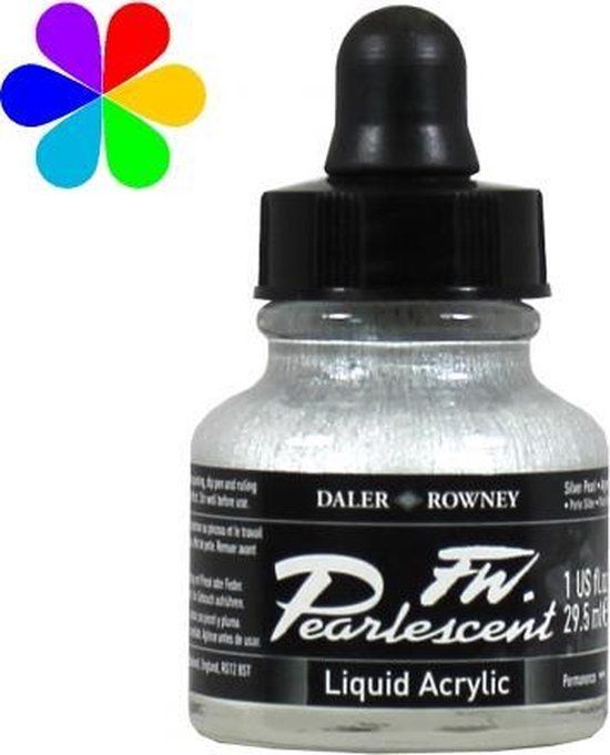 Daler-Rowney FW Acryl Inkt - Silver Pearl - 29.5ml