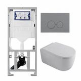 Geberit QeramiQ Dely Swirl Toiletset - Glans Wit