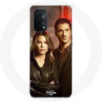 Oppo Etui voor Oppo A74 5G Chloe Decker en Lucifer Morningstar Maniacase