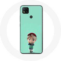 Maniacase Etui voor Xiaomi Redmi 9C BTS TinyTAN Animatie Jimin