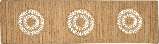 HATIPOGLU - Laagpolig vloerkleed - Beige - 80 x 300 cm - Jute