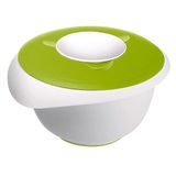 Westmark Mengkom met tweedelige deksel, 2,5 l, met schenktuit, kunststof, wit/appelgroen, 3153227A