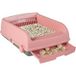 Coast Litière semi-automatique - Tiroir coulissant - 60 x 46 x 24 cm - Rose