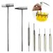 OEM Mini-hamerset, 2 stuks, met 5 accessoires, dubbele kop, lichtgewicht