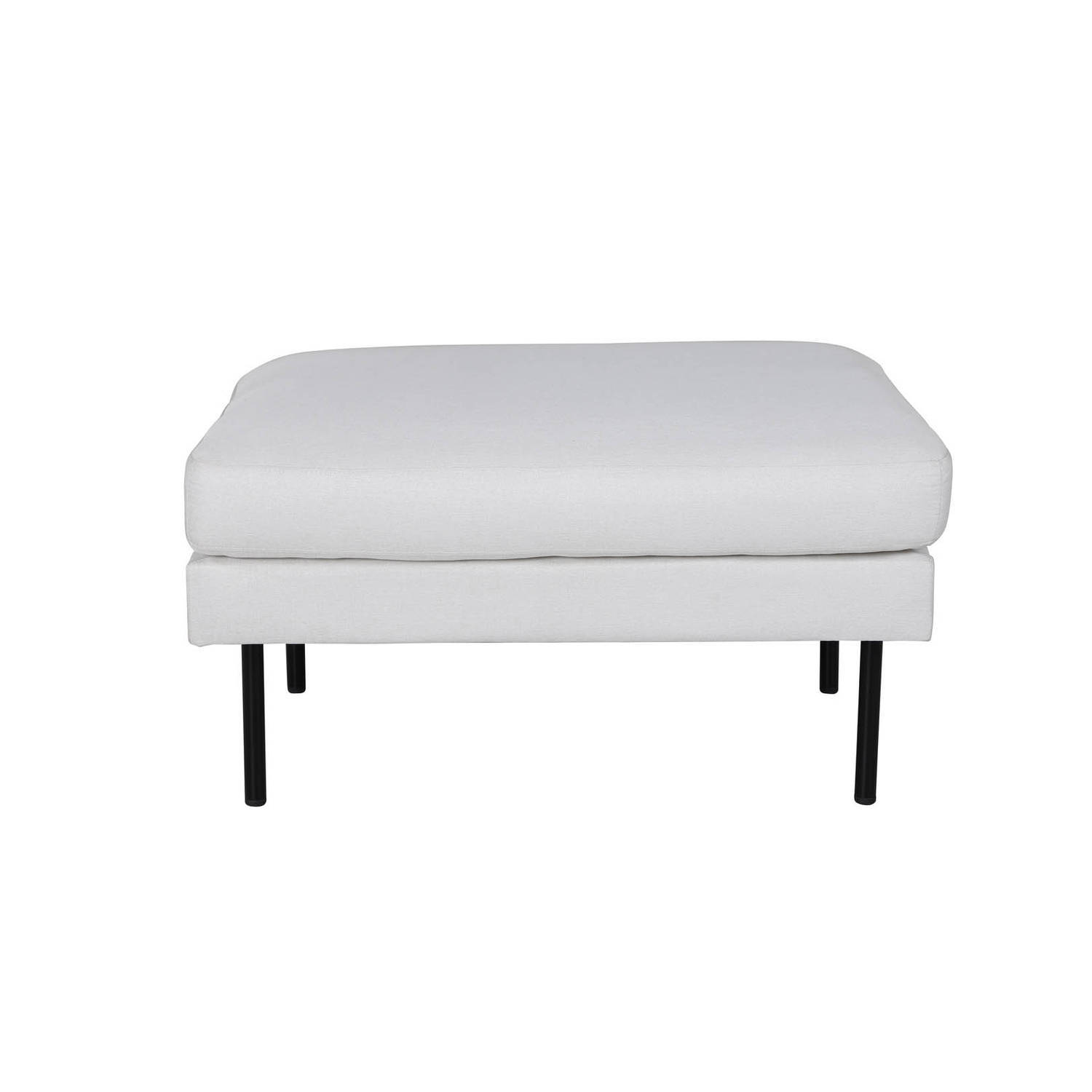 Venture Home 15558-660 Zoom Ottoman, 100% polyester fluweel, zwart, lichtbeige