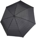 doppler Paraplu Fiber Gents Printed Magic Select Check Grijs Veelkleurig