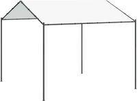 vidaXL Prieel 4 x 4 x 2,6 m Wit Staal en Polyester 180 gsm