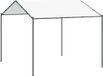 vidaXL Prieel 4 x 4 x 2,6 m Wit Staal en Polyester 180 gsm