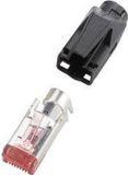 Renkforce H9561.4-10 RJ45-connector, TM21 CAT 6, afgeschermd H9561.4-10 Stekker, recht Aantal polen: 8P8C Zwart 10 stuk