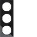 Hager lichtschakelaar, zwart, glas, 223,2 mm, 81,2 mm, 5 stuks
