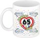 Bellatio Decorations Verjaardag cadeau mok 65 jaar - wit - goddelijk - 300 ml - keramiek - Sarah