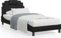 Maison Exclusive Cadre de lit "Viana" avec LED sans matelas Noir 90x190 cm