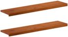 vidaXL - Trap - Tread - 2 - st - 120 - x - 30 - x - 2 - cm - Bruin - Massief - Eikenhout
