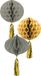 Folat 68484 Golden Dawn 3 stuks decoratie honingraat ballen decoratie voor verjaardag, feest, babyshower, bruiloft, meerkleurig, 30 cm