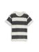 Tom Tailor T-shirt oversize à structure gaufrée - Taille 116/122 - blanc cassé gris rayé pulvérisé