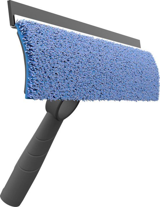 Nordic Stream 2-in-1 Raamwisser - Raamtrekker met Microvezel - Zwart/Blauw