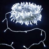 Led-lichtsnoer, plat, laagspanning, 20 m, koud wit, ideaal voor feestjes en buitenruimtes.