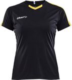 Craft Progress Contrast Shirt Korte Mouw Dames - Geel / Zwart | Maat: XXL