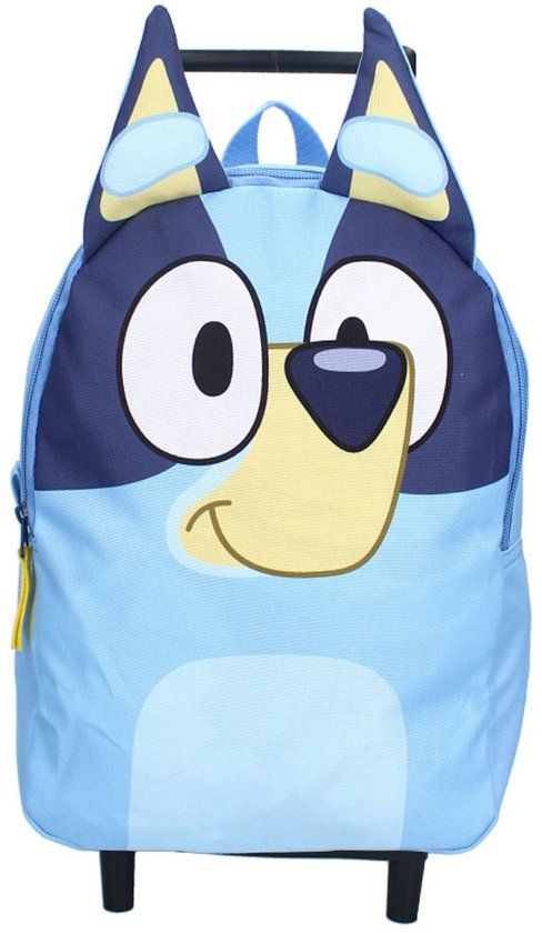 Bluey Brave and Courageous - Kinder trolleyrugzak - 9,1 liter - 33 x 25 x 11 cm - Blauw