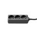 Adam Hall Cables PDU 3 3M - stekkerdoos, 3-voudig, zonder schakelaar, zwart, 3m