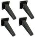 Icecat Ensemble de 4 pieds de meuble en acier inoxydable noir