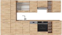 Vicco Fame-Line Complete keukeneenheid – 355 cm zonder werkblad Krachtige eik goud
