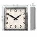 Newgate Quad - Horloge mural - Acier inoxydable