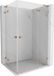Mexen Lunar L Duo porte battante cabine de douche droite 95 x 70 cm, transparent, cuivre brossé