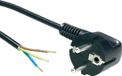 HOFTRONIC Netsnoer 3 meter - Europlug (Schuko) Geaard - 3x0.75 mm² - 220-240 Volt - Zwart