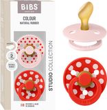 BIBS Colour Polka Dots Fopspeen - 6-18 mnd - 2-pack - Blossom/Candy Apple