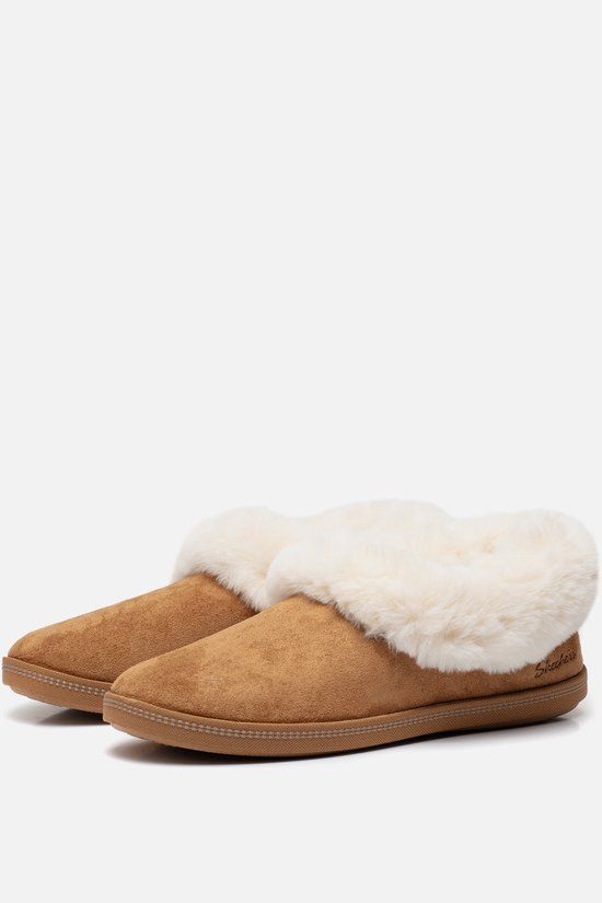 Skechers Cozy Campfire Dames Sloffen - Cognac - Maat 41