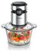 Arendo multifunctionele blender CHOPPER 500 W met een glazen kan van 2 liter, 2 roestvrijstalen messen, 2 snelheden, een display met timer, een veiligheidsslot en een roestvrijstalen behuizing
