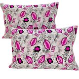 PETTI Artigiani Italiani - 1 paar kussenslopen 50 x 70 cm van microvezel, decoratief kussen voor slaapkamer, bank, woonkamer, set met 2 kussenslopen, lippenstift, wit, 100% Made in Italy