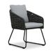 BUITEN living Flora Flora dining tuinstoel | touw + aluminium | Stone Grey