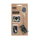 LÄSSIG Hanger en patches set (2 stuks) met drukknop/bold match school patches set muziek, Muziek., Medium, Patches